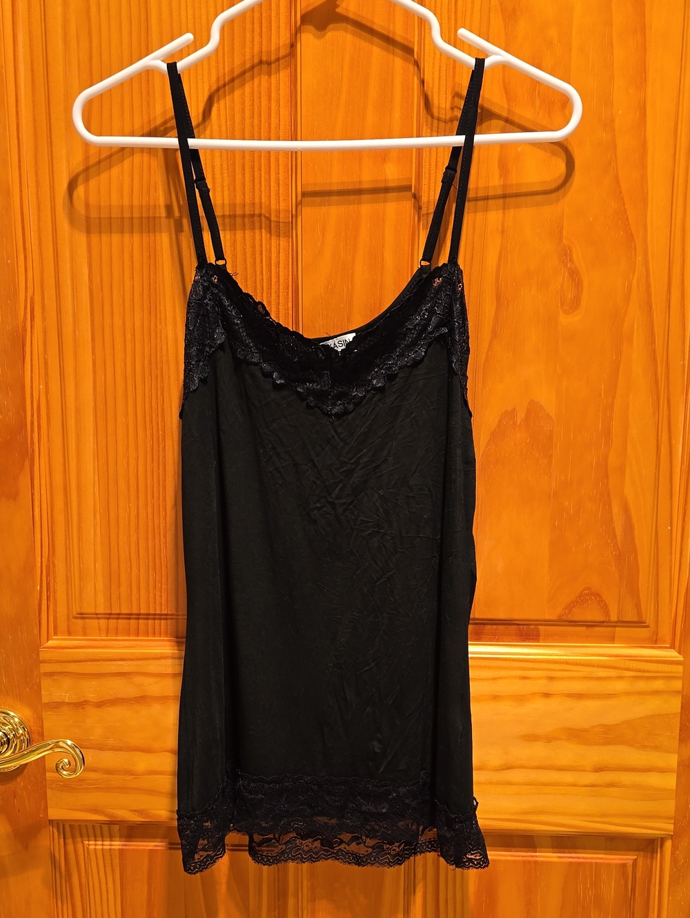 Black Lace Trim Cami